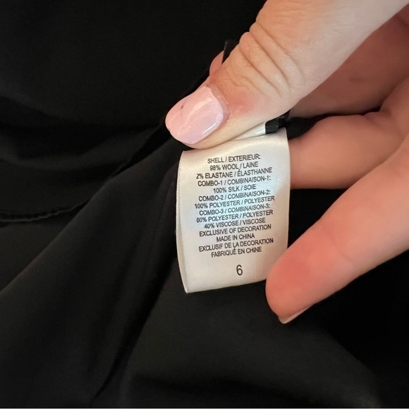 Women’s Diane Von Furstenburg black wool pleated a-line mini skirt size 6 - Picture 6 of 7